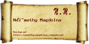Némethy Magdolna névjegykártya